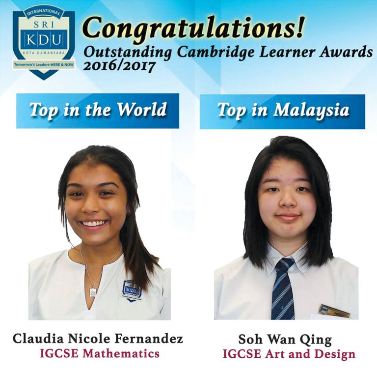 School Snaps: SRI KDU: Outstanding Cambridge Learner Awards 2016/2017